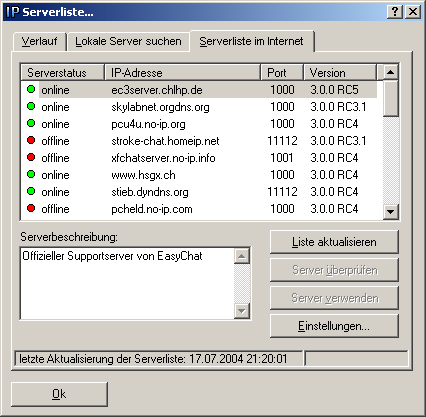 Serverliste