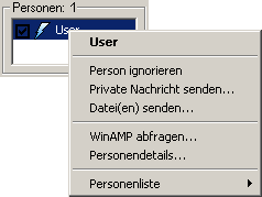 Personenlisten-Menü